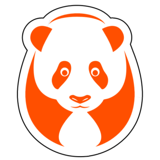 Big Panda Sticker (Orange)